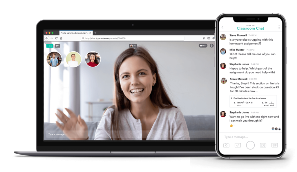 Pronto virtual collaboration video conferencing